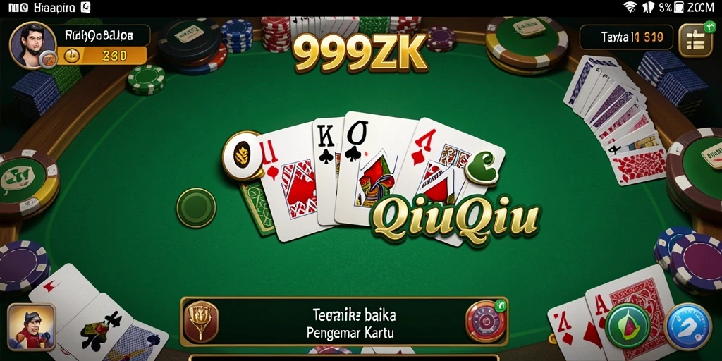 Gameplay seru 999ZK saat bermain QiuQiu online.