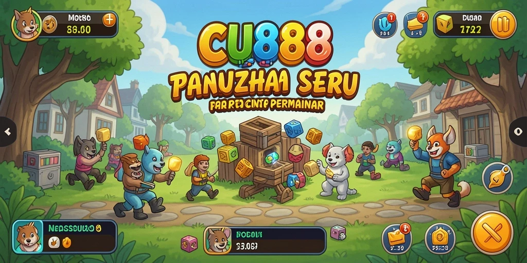 Gameplay CU888 yang menantang dengan desain puzzle yang menarik.