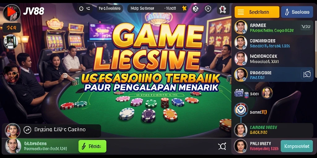 Tampilan gameplay Live Casino yang mendebarkan dan interaktif.