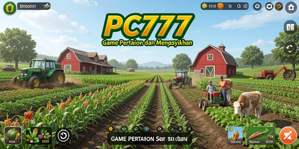 Screenshot menampilkan gameplay seru di dunia pertanian PC777.