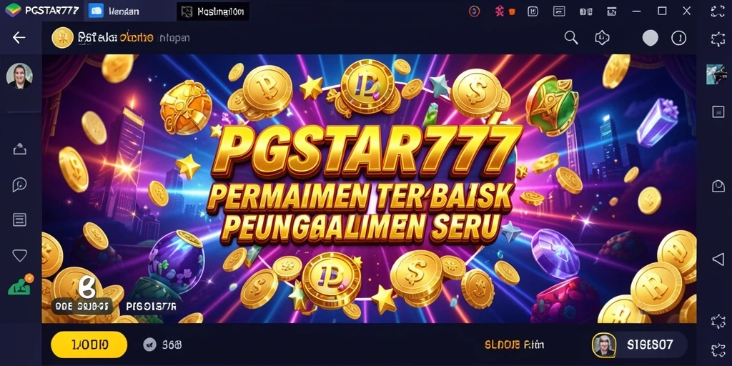 Screenshot PGSTAR777 menampilkan gameplay menarik dengan simbol berwarna-warni.