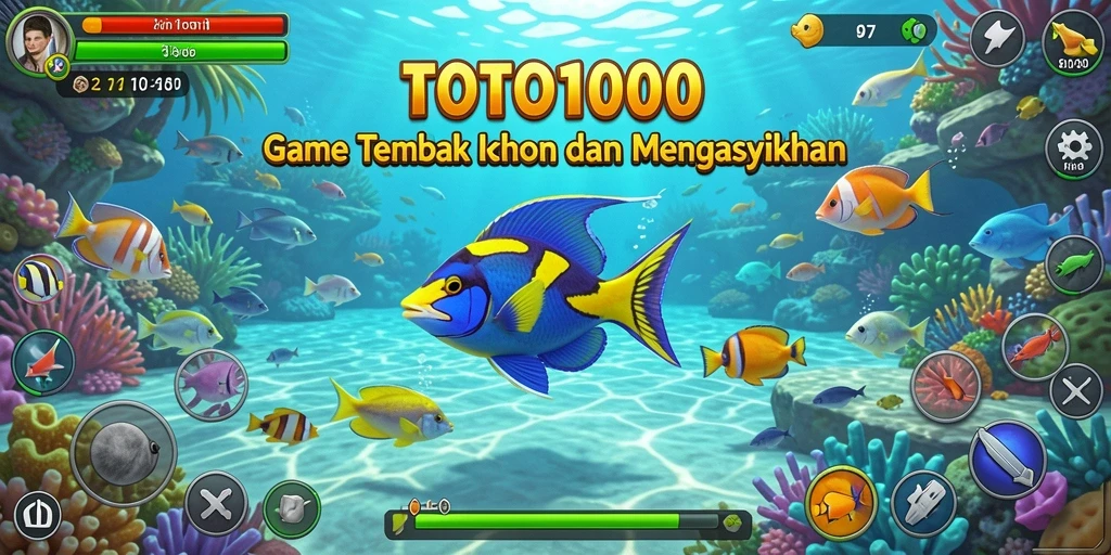 Tampilan gameplay seru Tembak Ikan TOTO1000.